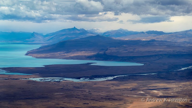 Aerial view approaching El Calafate.jpg - Aerial View Approaching El Calafate